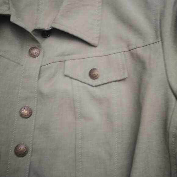 Conrad C Petite Woman Ladies Size 16 Made in Canada Sage Green Blazer - Picture 6 of 9